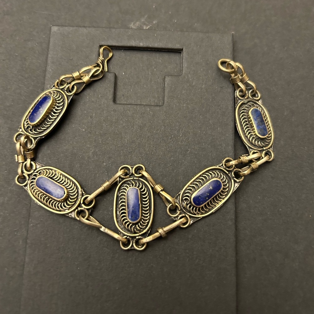 Vintage lapis gem stone Bracelet